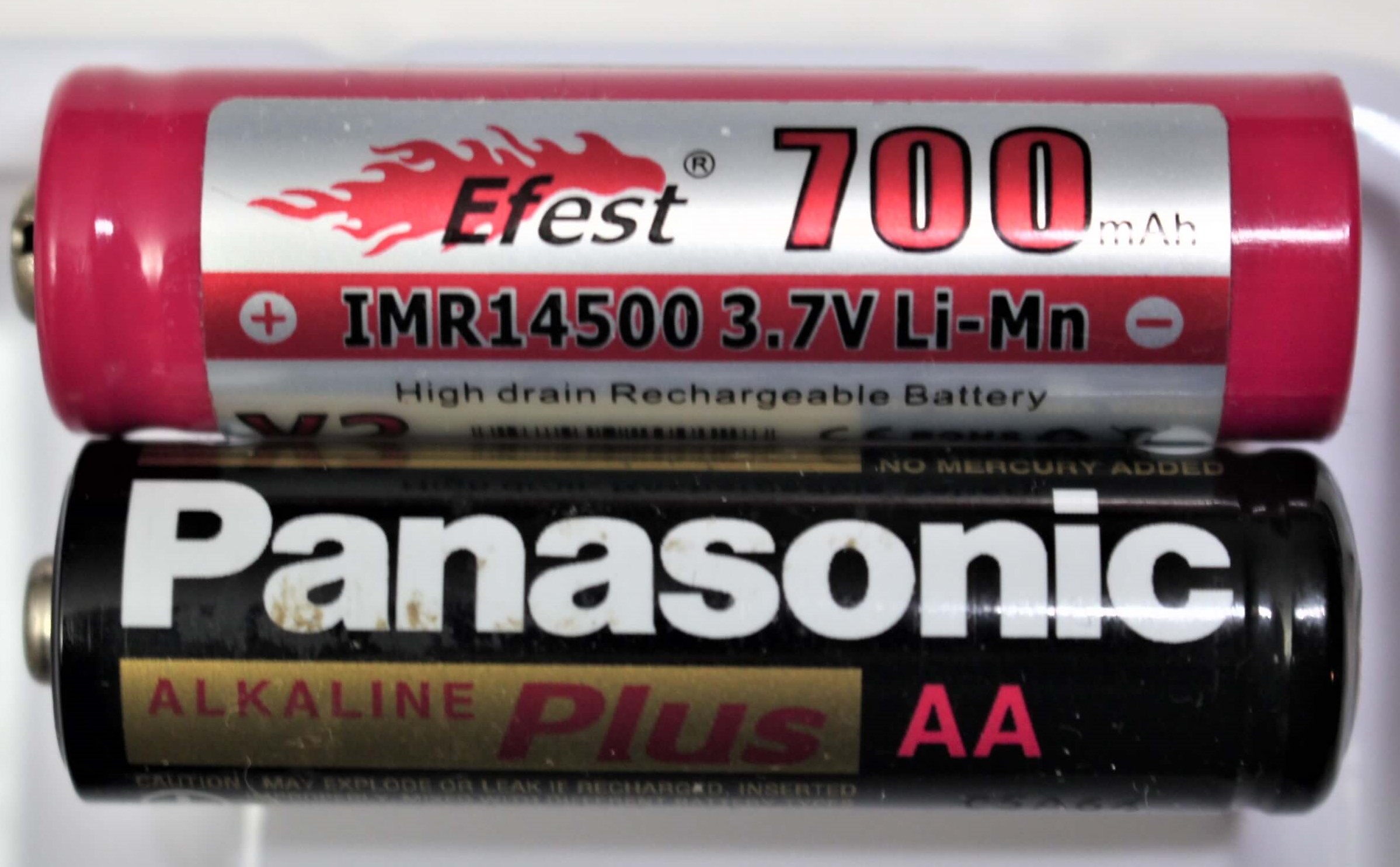 TrustFire 14500 3.7V 900mAh AA Li-ion battery's real capacity test