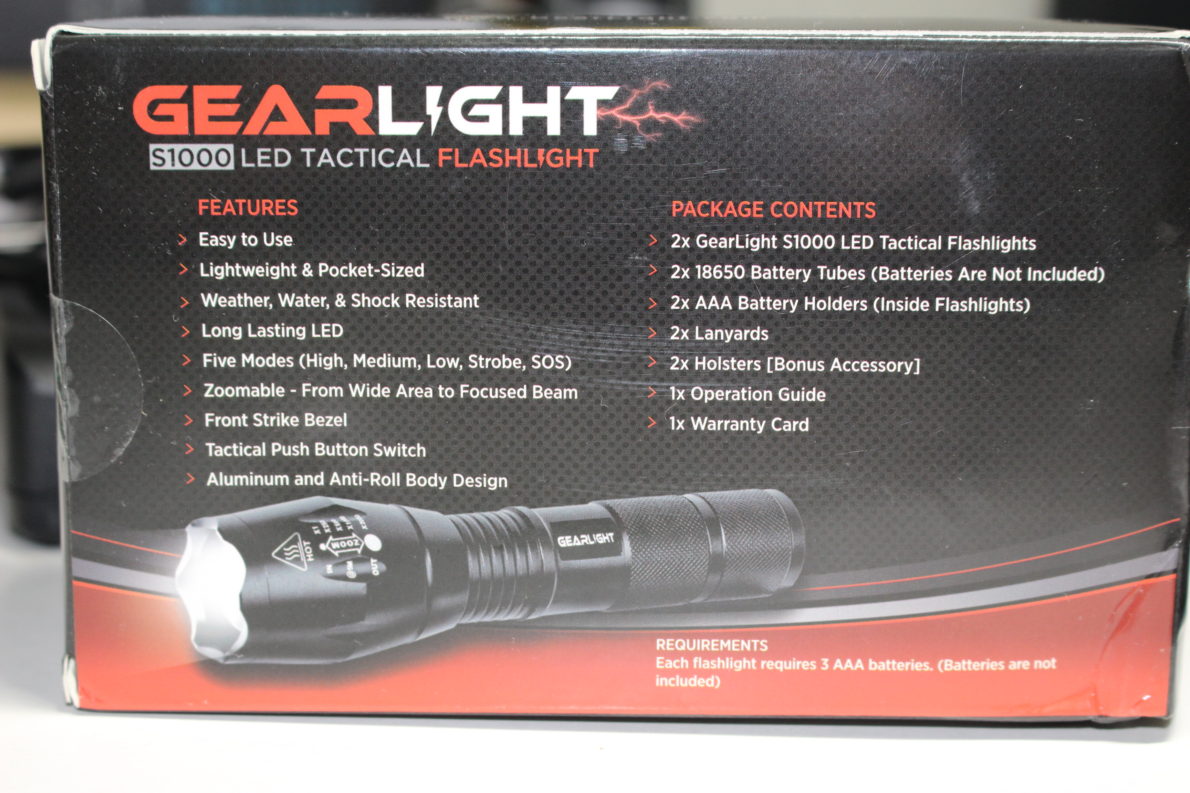 TacLight 3 Pk Tactical Flashlights High Lumens, Super Bright Led  Flashlights, Zoomable Heavy Duty Waterproof Flash Lights Battery Powered  Small