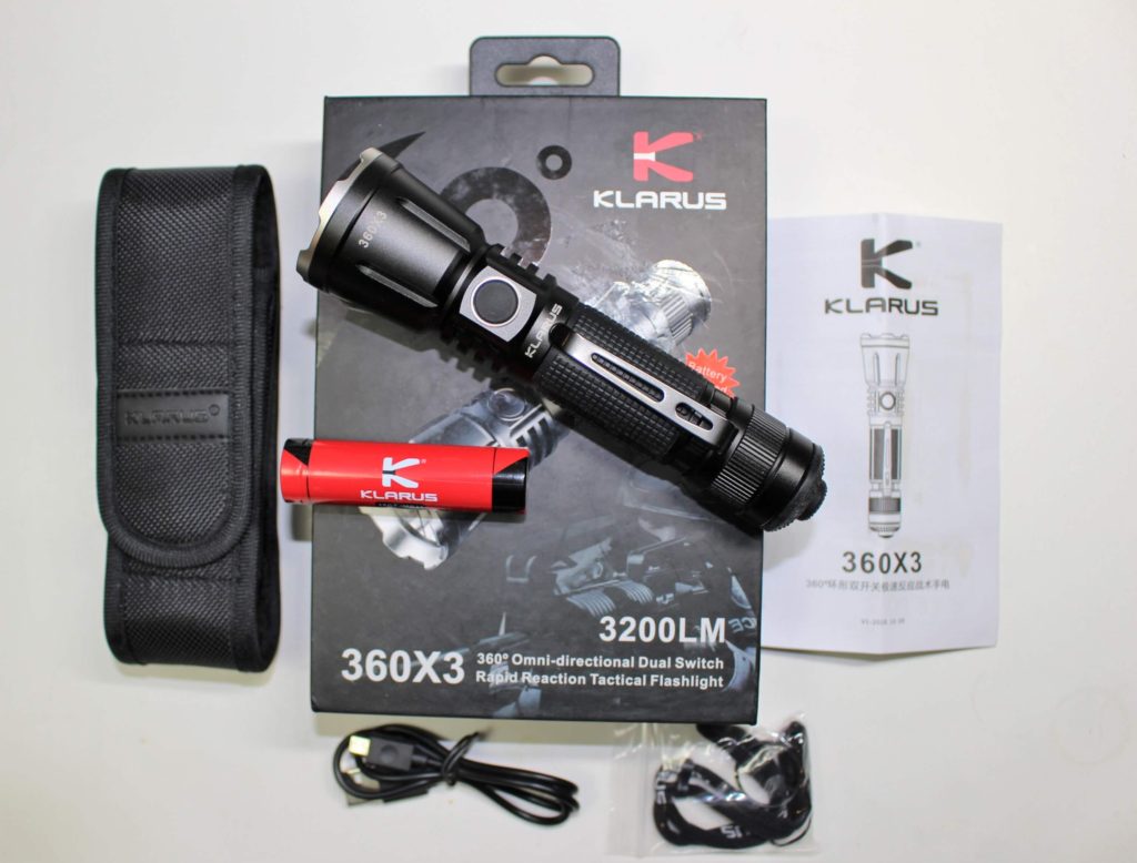 Klarus 360x3 Flashlight Package