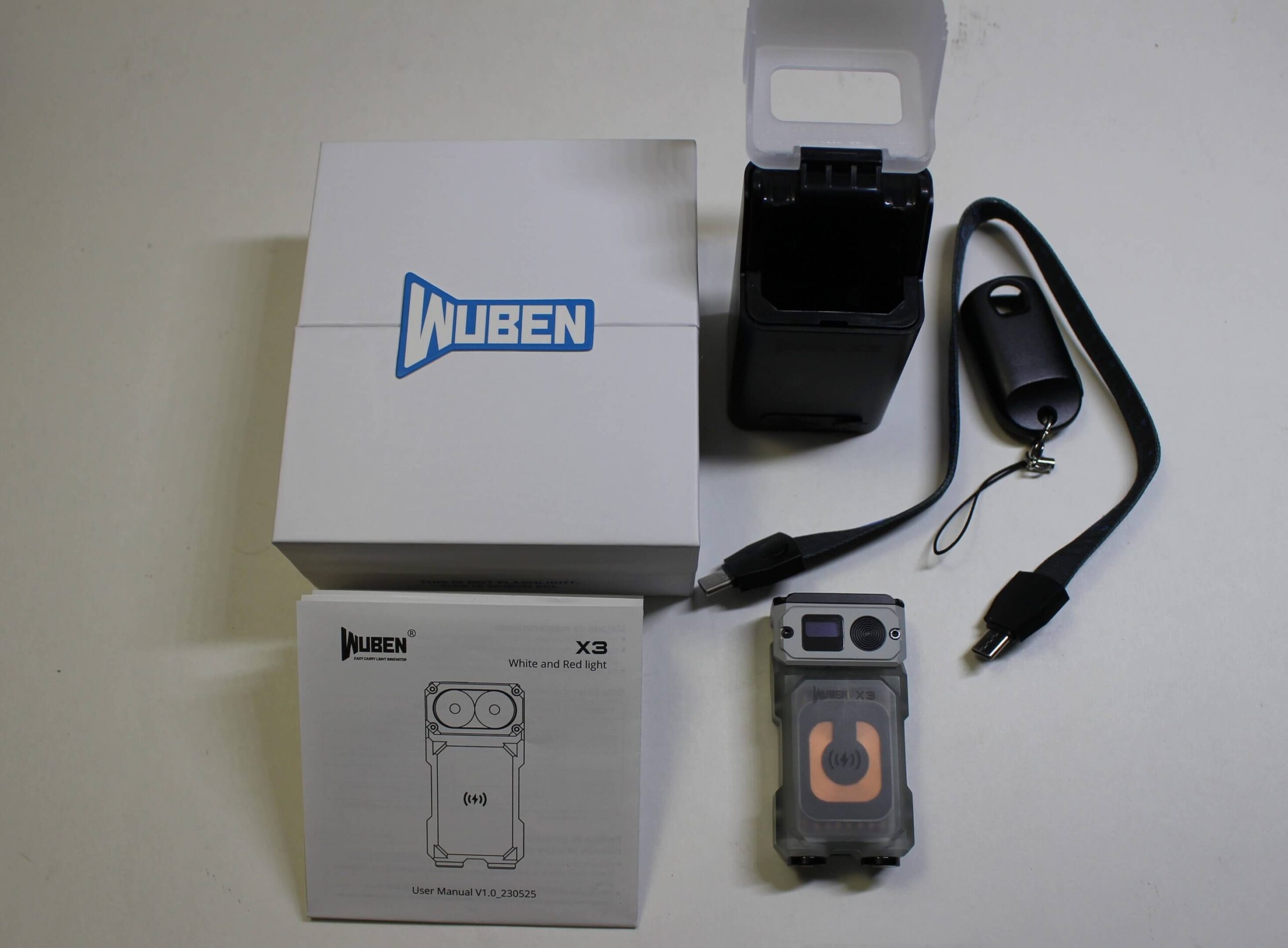 New Wuben X3 Pro White USB Charge 700 Lumens LED Flashlight Torch